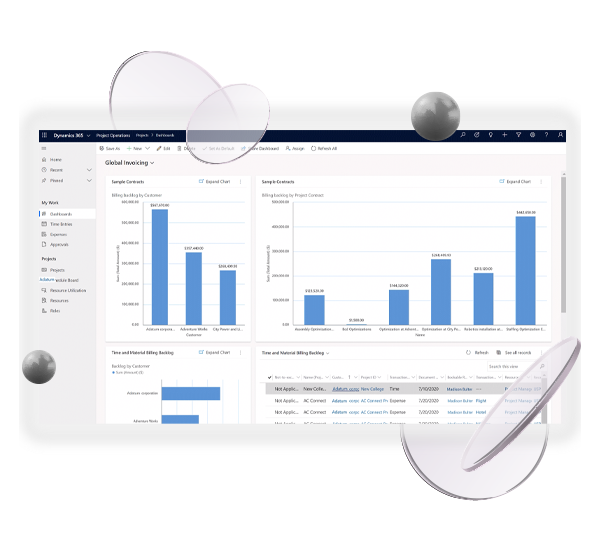 Gestión financiera simplificada de Dynamics 365 Project Operations